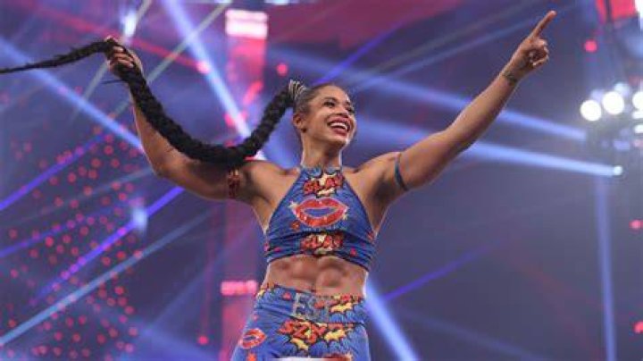 Bianca Belair celebrates winning the Raw Women&rsquo;s Title at WrestleMania