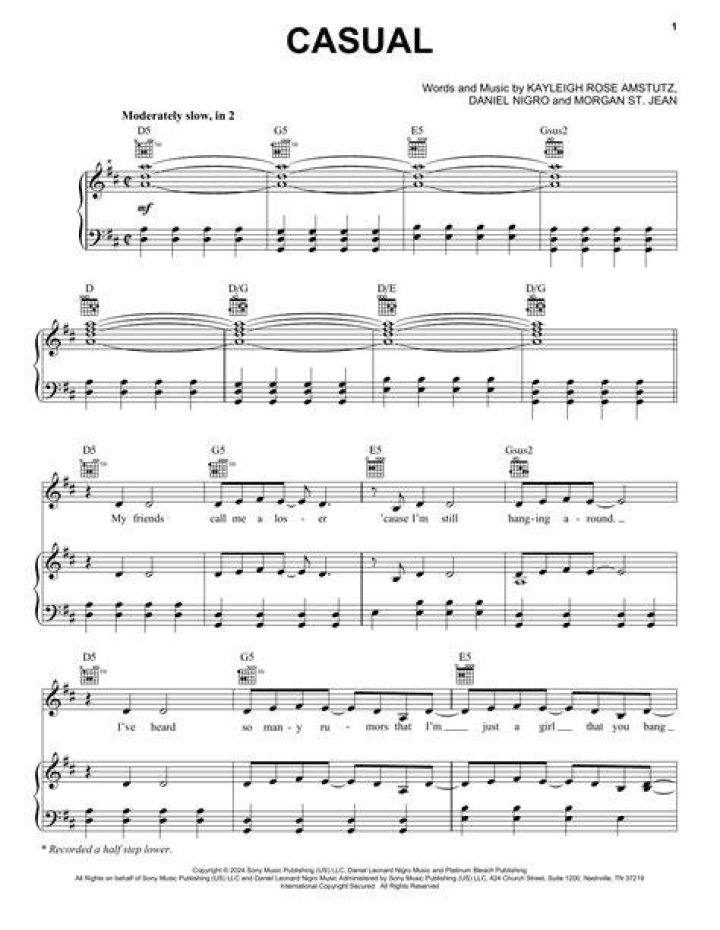 Chappell Roan Casual Chords