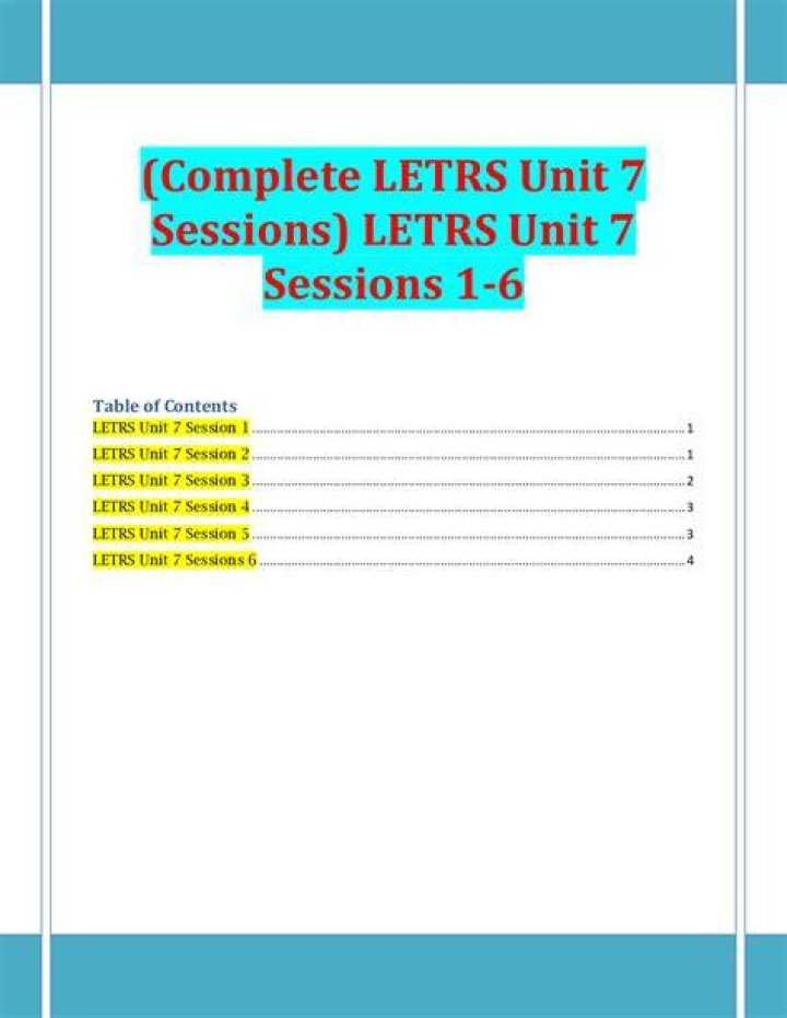 LETRS Unit 2 Sessions 1 4, Questions with accurate answers, 2022/