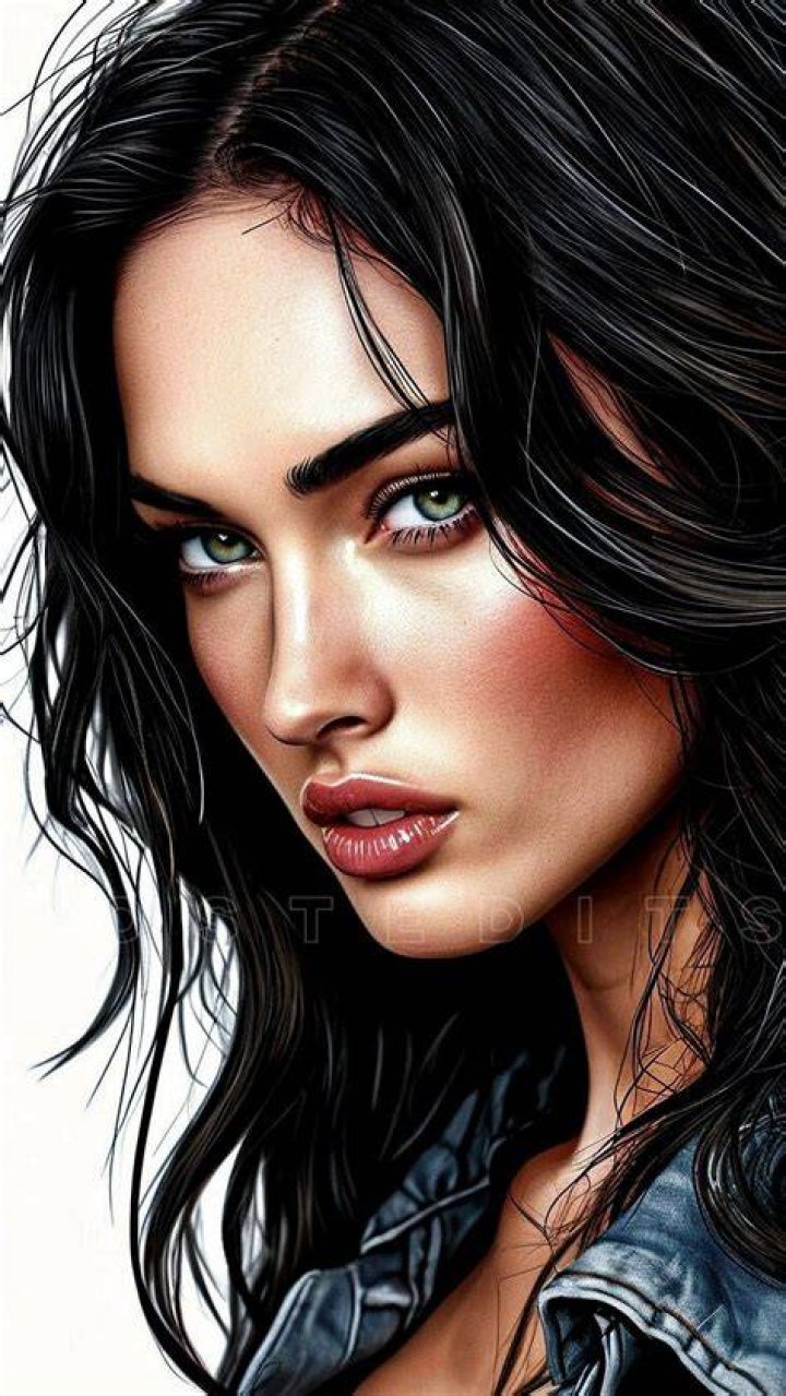Megan Fox AI Art Digital Art Girl, Digital Portrait, Digital Painting
