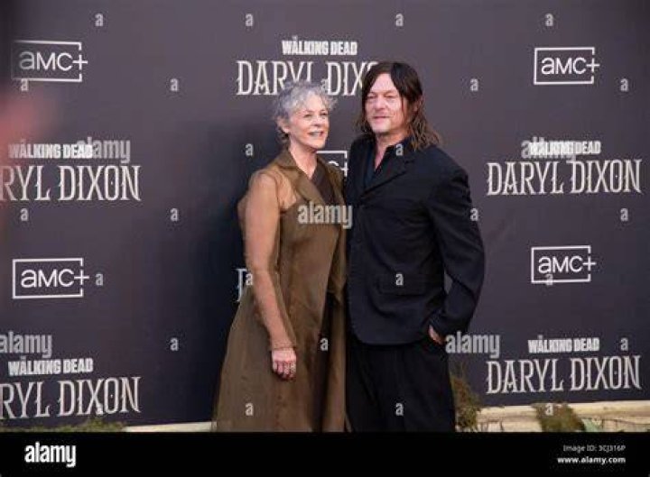 Melissa McBride and Norman Reedus arriving to the 'The Walking Dead