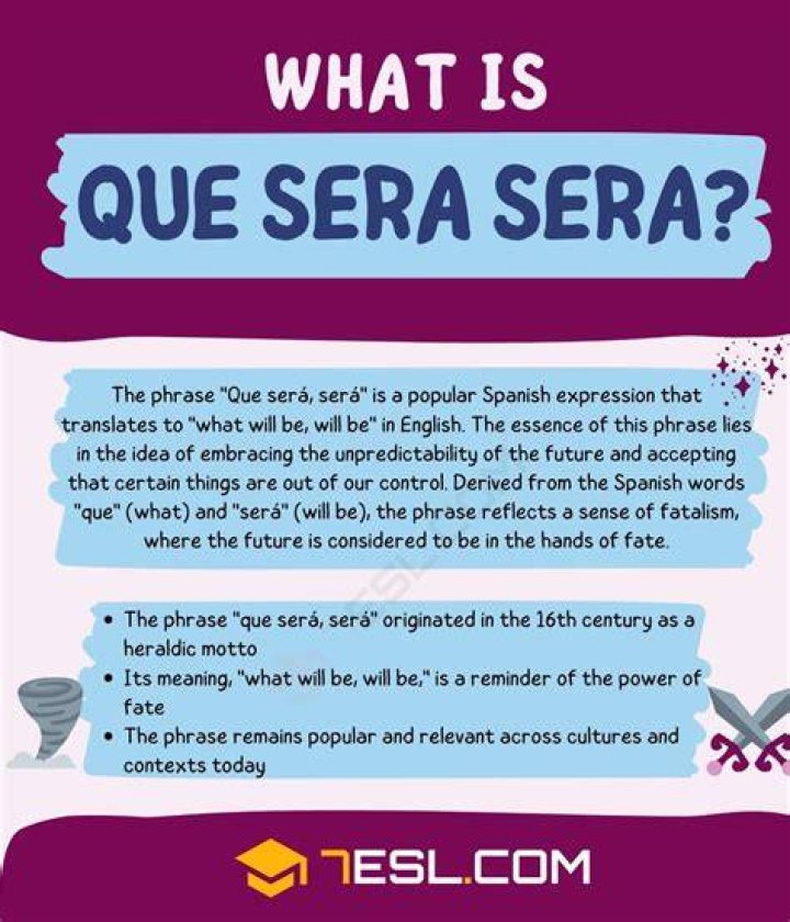 Pin on Que Sera Sera