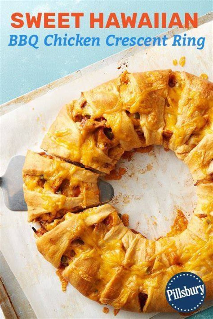 Sweet Hawaiian BBQ Chicken Crescent Ring Recipe Food, Crescent