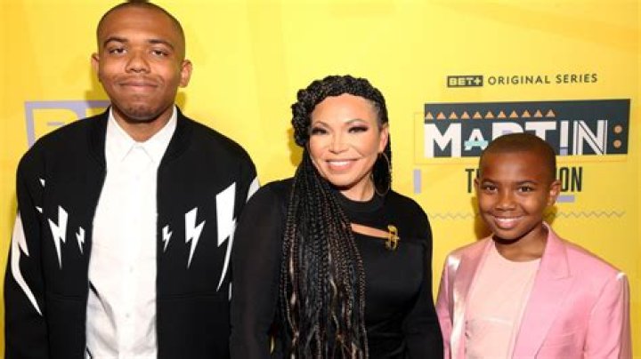 Tisha Campbell Martin and sons